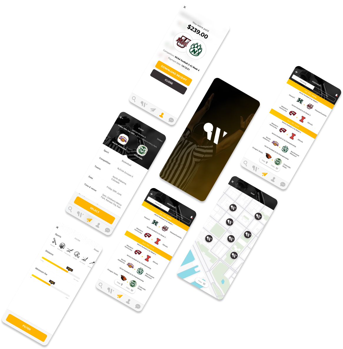 Imahes of Whistle app for case study page